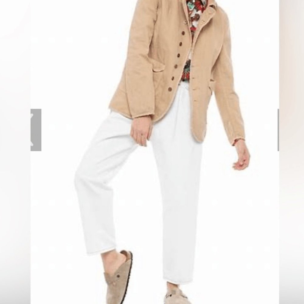 Free People X Sandrine Rose French Worker White Wide Leg Pants NWT Qty